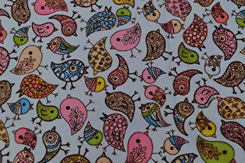 Luxury Go Baby Travel Changing Mat * Ideal Present for Parents and Babies * Larger Size for Toddlers or Twins 30" x 30" * Pretty Birds Design * Super Soft Microfibre * Keeps Babies and Toddlers Clean and Comfortable