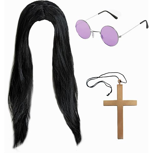 Prince Of Darkness Osbourne Zubehör Set für Erwachsene Schwarze Lange