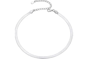 PROSILVER PROSTEEL Solid S925 Silver Anklet Chain, Summer Beach Accessories, Women/Teen Girls (Send Gift Box)