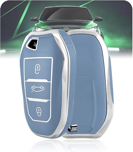 COVER FOR PEUGEOT 208 308 508 3008 5008 FLIP KEY CASE FOB REMOTE SILICONE SKIN 7