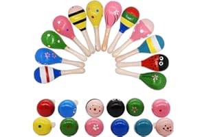 N\A Mini Hölzerne Maracas,Percussion Maracas, Musik Rasseln Shaker,Sandhammer Hölzernes schlaginstrumente Musical Spielzeug für Kinder Bildungsspielzeug Musical Spielzeug