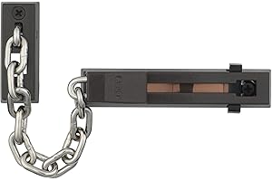 ABUS Chaîne de porte SK66 pour porte d'entrée et porte d'appartement - Chaîne de sécurité avec sécurité enfants pour portes fermant à gauche et à droite - Marron