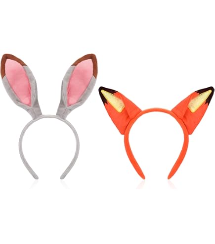 Haarband Furry Oren & Staart Set Roze Wit Wolf Vos Diadeem Vacht kopen