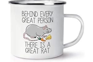 GIFT BASE Detrás Cada Gran Persona There Is Un Gran Rata Esmalte Taza