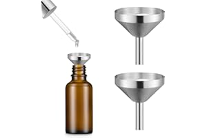 BINXIAOQIN 2 Stück Trichter Klein Mini Trichter Edelstahl Klein für Küche,Mini trichter Funnel,Minitrichter Metall für Kosmetik und Flüssigkeiten Autos Betanken Flaschen funnel (S)