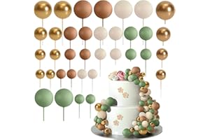 ZXYZLJJD 36 decorazioni per torte con palloncini, mini decorazioni per torte in schiuma a forma di palloncino, topper per cupcake fai da te, per matrimoni, feste di compleanno