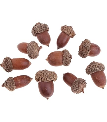 50 Ghiande Artificiali Piccole In Plastica – 3 X 1,9 Cm, Decorazioni Autunnali Per Centrotavola, Fai Da Te, Composizioni Floreali E Ripieni Per Vasi
