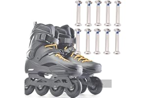 TYENAZA Vis de patin à roues alignées, vis de patin de rechange pour patins à roues alignées 31 mm ou 36 mm Outil de réparation d'axe de roue Garnitures de garnitures Quincaillerie d'axe de roue, 10 pièces