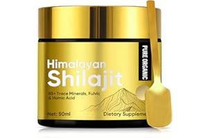 ZKMAGIC Shilajit Resin, Pure Shilajit Resin Himalayan Organic with 85+ Trace Minerals & Fulvic Acid Mountain Gold, Support Energy, Overall Health