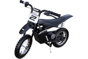 Razor MX125 Dirt Rocket with Decals – Electric-Powered Dirt Bike for Kids 5+, High/Low Speed Switch, up to 8 MPH in High Speed Mode and 5 MPH in Low Speed Mode, up to 80 Minutes Ride Time in Low Mode
