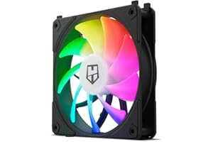 NOX XTREME PRODUCTS Hummer Easy Link Black – Ventilador 120 mm LED ARGB, PWM ultrasilencioso, 9 aspas, sin cables, 4 pads antivibración, velocidad hasta 1500 RPM, negro