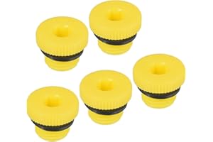 ‎PATIKIL PATIKIL Hydraulischer Gewindestopfen Lochstopfen Halten Stopfen G1/4 5 Pack PP Plastik Kunststoffstopfen Stecker Gewinde Sechskant Steckdose Dichtung Schraube Endkappe Gelb