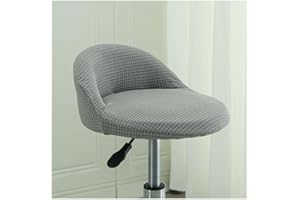 HHONGWYT Fundas para Taburetes Altos de Bar Cocina Redonda con Respaldo bajo Fundas para Sillas Comedor Fundas Taburetes Elástico para Giratorias Tasburete Alto Cocina Bar Comedor,#7,2PCS