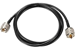 Greluma 1 Pieza 1,2 m UHF macho PL-259 a UHF macho PL-259 RG58 Cable coaxial para radio HAM y CB, analizador de antena, carga simulada, medidor SWR