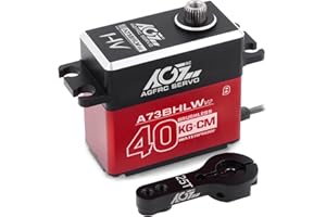 AGFRC 40KG Waterproof Steering-Digital-Servo High-Torque - Programmable Metal Gear Brushless Servo for 1/10 RC Model, Control Angle 180° (A73BHLW)