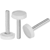 4 Set Manopole Zigrinate M4 X 30mm - Con Viti, Dadi E Rondelle, Testa 14mm In Plastica - Foto 3