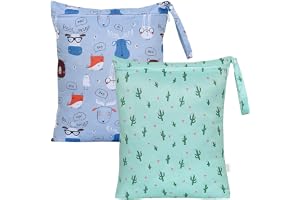 OTraki Resetvättväska vattentät 40 x 50 cm 2-pack våtväskor för simning återanvändbar tvättbar våt klädväska med tryckhandtag organiserare förvaringsväska för daghem gym strand pool resor