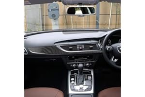 RRX For Audi A6 S6 C7 A7 S7 4G8 2012-2018 Real Carbon Fiber Sticker Dashboard Frame Panel Interior Trim Console Instrument Panel Cover Accessories (RHD)