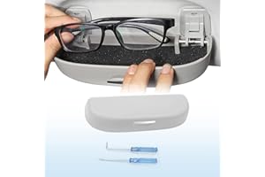 Coleya Custodie Occhiali Compatibile con Seat Ateca Skoda Kodiaq Koraq 2017-2022 2023 2024, Porta Occhiali per Auto, Supporti per Occhiali da Sole, Scatola Occhiali da Seat Ateca Accessori (Grigio)