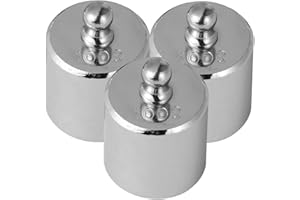 ULTECHNOVO 3 StüCke Gewichte – 100 G Verchromtes M2 Standard-Kalibriergewichte, FüR Kalibrieren Elektronischer Waagen, Labor, Lehrinstrumente (Silber)