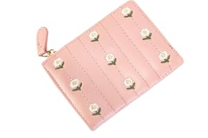 Cosysparks Portfel Dziewczyna Różowy Proste Dziewczyny Portfel Płótno Dziewczęce Torby Sportowy Portfel Na Zewnątrz Dziewczyny Różowy Z 6 Kieszeniami I 1 Brelok do Kluczy, Różowy, 11,5*9*2cm,