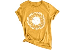 CGGMVCG Grafik-T-Shirt für Damen, Vintage-Stil, lockere Oberteile, Kurze lässige Bluse, T-Shirt, Rundhalsausschnitt, Ärmel, Damen-T-Shirts, lockere Passform