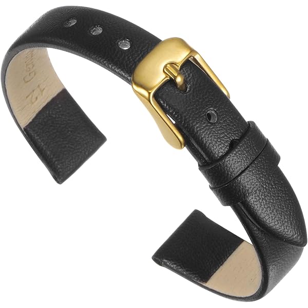 QUARKZMAN Echt leren horlogebandje, 21 mm, snelwissel, reservearmband met roestvrijstalen zwarte gesp, voor mannen en vrouwen, oranje, 21mm