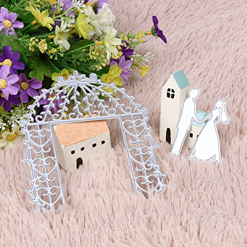 Amazingdeal365 schöne Hochzeit Metall Form Schablonen Schneiden DIY Dekor Sammelalbum Karten Buchzeichen Lesezeichen als Geschenk für Freunde Geburtstag Kinder,Kindergarten Hobby Schule Handarbeit Unterricht usw. Ein tolles Geschenk! - 3
