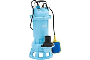 hillvert HT-SP-105 - Bomba sumergible (500 l/min, 2100 W, interruptor de flotador, mecanismo de corte, bomba de agua sucia, cisterna, alcantarillado)