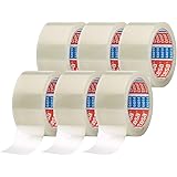 tesa klassiskt Packtejp - 6 rullar transparent packtejp - Idealisk för lätta kartonger - Passar till alla vanliga handdispens