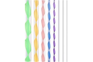 HEALLILY Healifty 8Pcs Mandala Dotting Tools Acrylic Twist Sticks Acrylic Rods Mandala Painting Dotting Pen Set for Rock Painting Polymer Clay Pottery Craft Nail Art Supplies