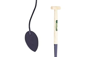 PDL – Pegdev - Carters TURF LIFTER Lifting Iron - Traditional Wood Handle Lawn Grass Spade Cutter. 48'' Ash Shaped T Handle