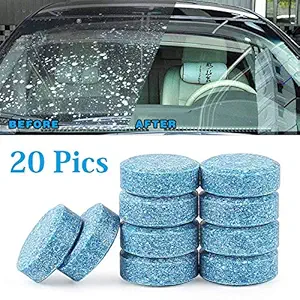 ANP Gel Mart Car Wiper Detergent Washer Auto Windshield Cleaner Glass Cleaning Compact Concentrated Effervescent Tablets -20 Pcs/1Set