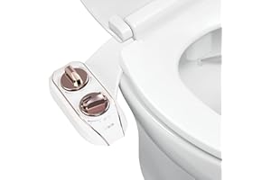 Luxe Bidet NEO 185 Plus - Accesorio mecánico para asiento de inodoro de bidé de última generación con innovadoras bisagras EZ-Lift, boquillas dobles y modo de autolimpieza de 360° (oro rosa)
