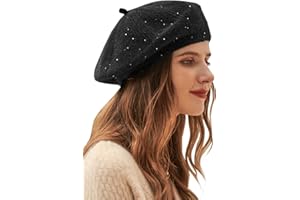 Wantonfy Donna Berretto Femmina Berretti in Lana Classico Morbido Inverno Cappello Ottagonale Berretto Artista