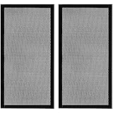 280 mm x 140 mm Computer Case Ventola Filtro Polvere PC Mesh Filtro Copertura Griglie con Telaio Magnetico Colore Nero (2 Pez