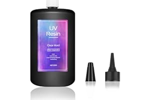VIDAROSA NUOVO AGGIORNATO Resina UV 1min Rapido Indurimento Ultravioletto Solare Colla Resina Epossidica Super Trasparente per Stampi Creazione di gioielli Orecchini pendenti Braccialetti Artigianato, 250g