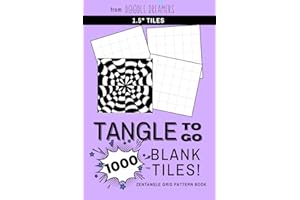Tangle To Go: Blank Tile Book Volume 2: Zentangle Tiles Sketchbook Art Therapy To Relieve Stress & Anxiety!