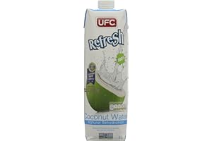 UFC REFRESH UFC Reines Kokoswasser 100% Pure Kokosnusswasser Thailand 1 Litre Packung (Packung mit 4 Stücken)