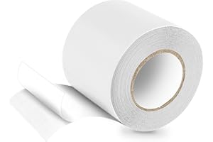 HONGTAISHENG PVC Ruban de Bâche, Ruban de Réparation pour Bâches en Tissu, Patchs de Bâche, 5M*8CM, pour Bâche de Camion, Auvent, Tente, blanc