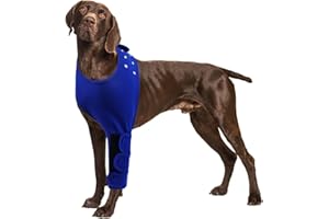 IECOii Rękaw do odzyskiwania psa, zapobiega lizaniu się nóg, łap na łokciach, łokciach i nogach, zestaw do odzyskiwania psów, miękka ochrona przed zgryzieniem, niebieski, 4XL