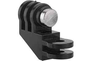 PUSOKEI Adaptador de dirección de 90 grados Montaje en codo Tornillo de 1/4 pulg. Adaptador de casco ajustable Adaptador de montaje en brazo de codo de cámara para Gopro Hero 8 7 6 5 9 cámaras de acción