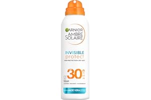 Garnier Ambre Solaire Invisible Protect Dry Mist SPF 30, Fast Absorbing, High UVA & UVB Protection, Water Resistant, Invisible Finish, Non-Sticky 150ml