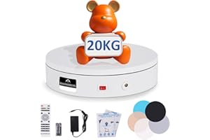 BAOSHISHAN Rotating Display Stand Electric Rotating Turntable Turntable Photography Remote Control Product Display Turntable 20KG 20CM 220V