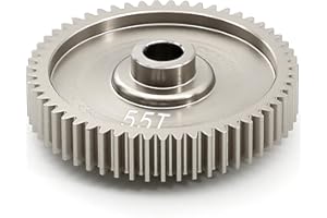 RCTHJIA Spur Gear 55T 0.6Mod High Speed Gear for Tamiya TT01, TT01D, TT01E, TT01ES 1/10 RC Car Replacement #53665 Upgrade Parts, Compatibility for 25T 0.6M Pinion Gear
