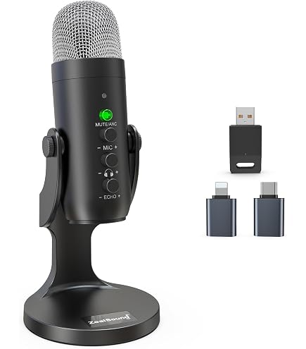 Micro USB Professionnel Avec Bouton Mute Et Lumière RGB - Idéal Gaming, Podcasts, Streaming - Bras Inclus