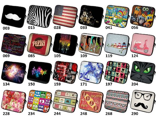 6 Zoll eBook-Reader (z.B. Amazon Kindle Paperwhite / Voyage / Oasis, Tolino Shine 2HD / Vision 3 HD, Kobo Glo HD / Aura, Icarus Ilumina HD, PocketBook Basic 2, Sony PRS-T3) Schutzhülle – sehr hochwertige & edel verarbeitete eReader Tasche aus wasserfesten Neopren mit eingenähter Doppelnaht, premium Reißverschluss und aufwendigen Designeraufdruck! Die Hülle eignet sich für eBook diverser Hersteller bis 165x120mm ( zirka 5,8“ bis 6,3“ ) 240 - 2