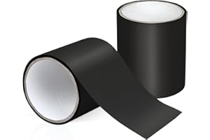 Kcmell Tent Repair Tape, Black Waterproof Tape for PVC Coated Awning, Tents, Inflatable Swimming Pools, Roof, Tarpaulin, Gazebo, Canvas, Camping Repair Kit (10cm x 1.5m)