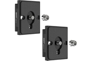 SIOTI Plaque à dégagement Rapide, 200PL-14 RC2, Compatible avec la tête de trépied Manfrotto avec système RC2 Rapid Connect, pour Caméra