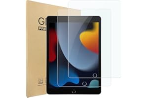 Hianjoo 2 Piezas Protector de Pantalla Compatible con iPad 9/8/7 10,2" 2021/2020/2019 Modelo, Premium Cristal Tablet Salvapantallas Vidrio Templado [9H Dureza][Alta Claridad] para 7ª/8ª/9ª Generación
